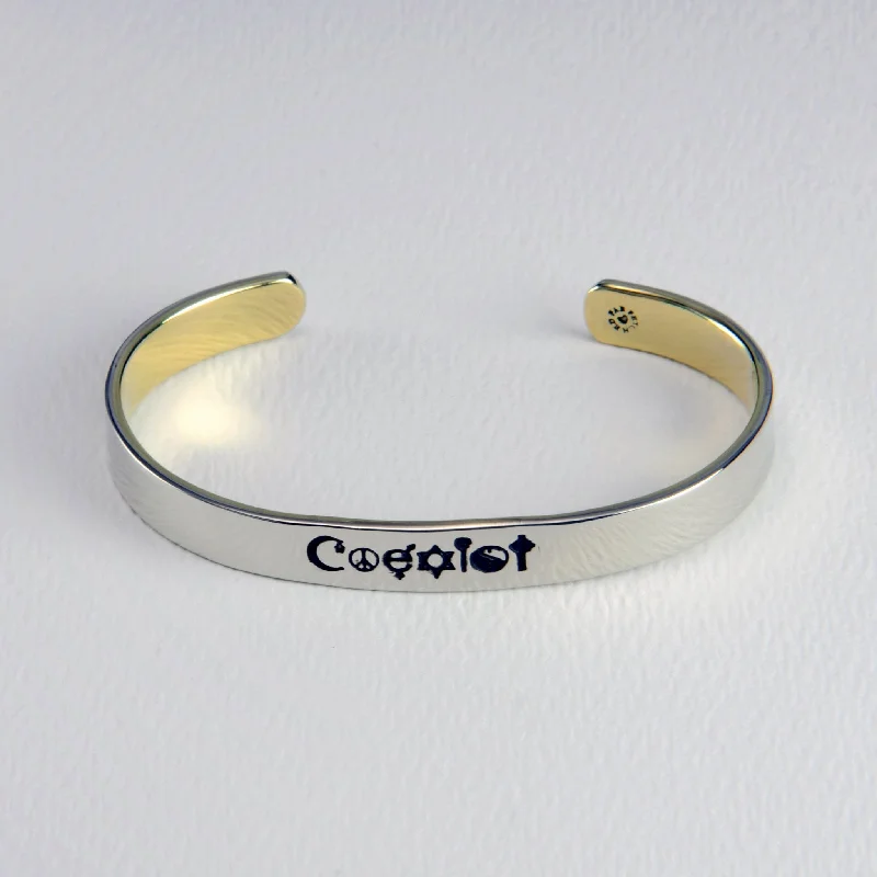 Exclusive Online Jewelry Sale – Don't Wait Coexist Mixed Metal Cuff Bracelet
