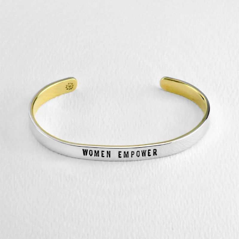 Romantic Heart-Shaped Jewelry For Special Gifts Women Empower Mixed Metals Cuff Bracelet Romantic Heart-Shaped Jewelry For Special Gifts Women Empower Mixed Metals Cuff Bracelet