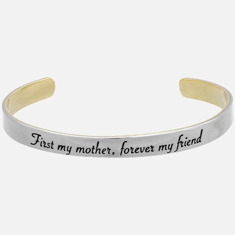 Trending Jewelry Styles Now At Limited-Time Discounts My Mother My Friend Mixed Metal Cuff Bracelet