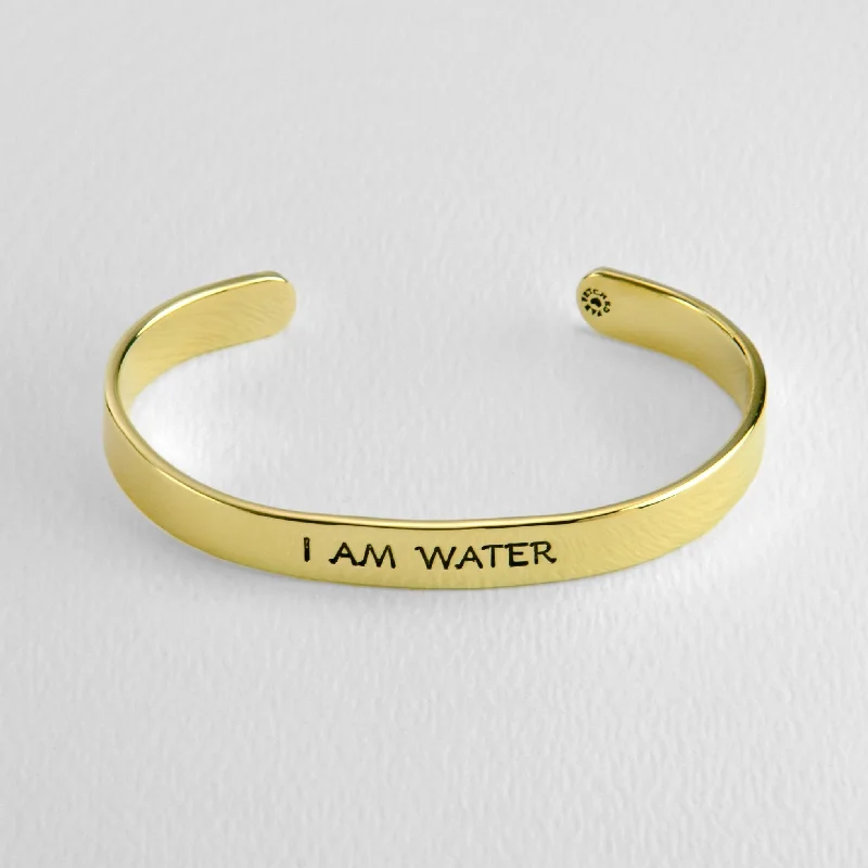 Discounted Luxury Jewelry – Shine Without The Splurge I Am Water Astrology Cuff Bracelet