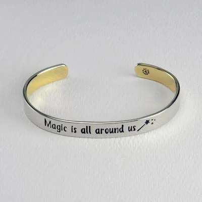 Premium Diamond Jewelry For Unforgettable Moments Magic Is All Around Us Mixed Metals Cuff Bracelet