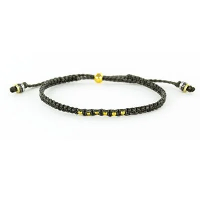 Luxury Jewelry Sale – Sparkle For Less Charcoal Gray Woven Adjustable Bracelet