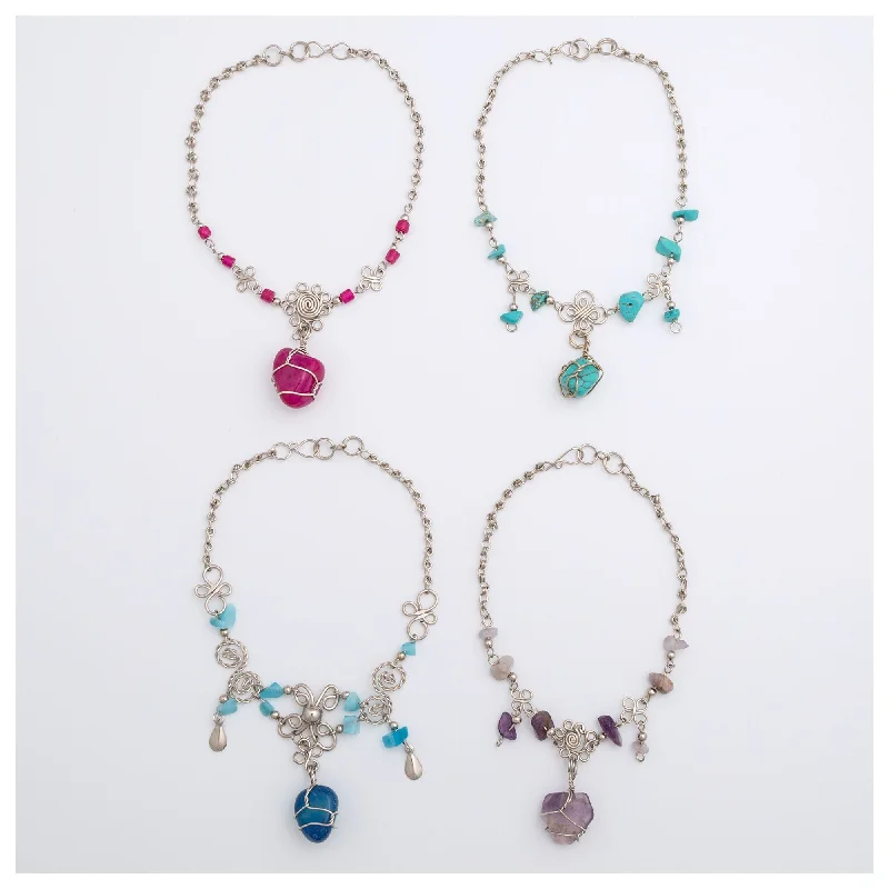 Elegant Jewelry Styles At Budget-Friendly Prices Hand Crafted Stone Anklet