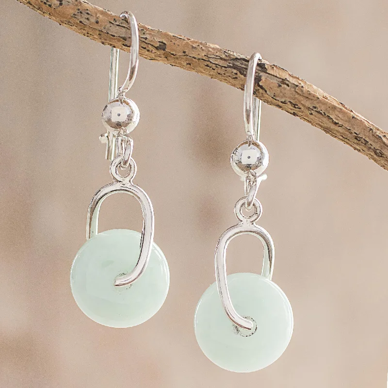 Elegant Jewelry Styles At Budget-Friendly Prices Apple Green Wheel of Fortune Circular Apple Green Jade Dangle Earrings from Guatemala Elegant Jewelry Styles At Budget-Friendly Prices Apple Green Wheel of Fortune Circular Apple Green Jade Dangle Earrings from Guatemala