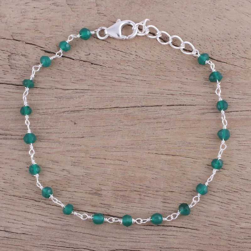 Fashion-Forward Jewelry At Incredible Prices Beautiful Saga Onyx Silver Beaded Bracelet Fashion-Forward Jewelry At Incredible Prices Beautiful Saga Onyx Silver Beaded Bracelet