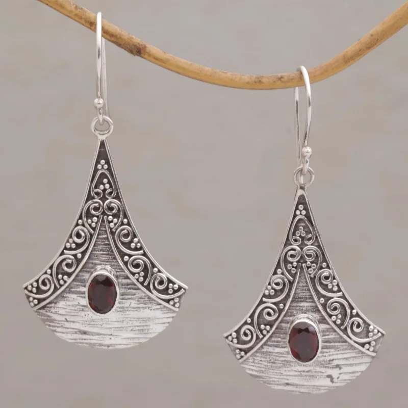 Bestselling Jewelry At Special Promotional Rates Blade Falling Garnet and Sterling Silver Dangle Earrings from Bali Bestselling Jewelry At Special Promotional Rates Blade Falling Garnet and Sterling Silver Dangle Earrings from Bali
