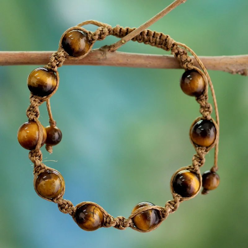 Blissful Insight Tiger's Eye Beaded Bracelet