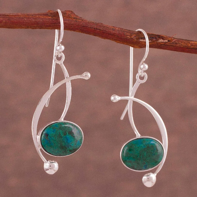 Personalized Jewelry Sale – Meaningful Gifts At Great Prices Crescent Eyes Chrysocolla and Sterling Silver Dangle Earrings from Peru Personalized Jewelry Sale – Meaningful Gifts At Great Prices Crescent Eyes Chrysocolla and Sterling Silver Dangle Earrings from Peru