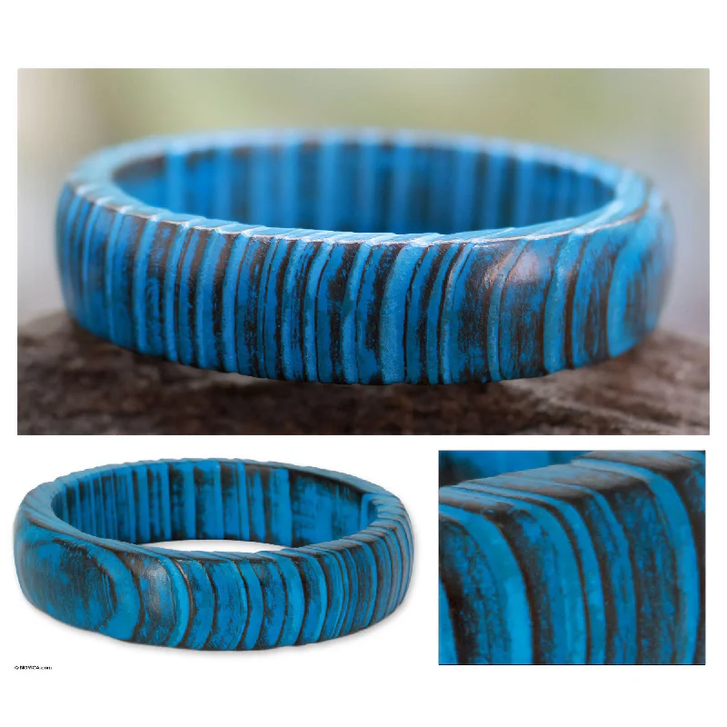 Elegant Jewelry, Exclusive Prices – Shop Now Delhi Skies Wood Bangle Bracelet