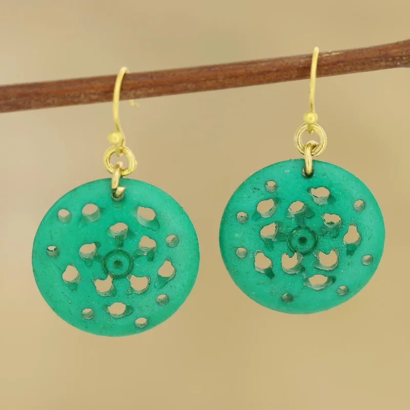 Exclusive Jewelry Sale Event – Shop Now Delightful Round Round Blue-Green Bone Dangle Earrings from India Exclusive Jewelry Sale Event – Shop Now Delightful Round Round Blue-Green Bone Dangle Earrings from India