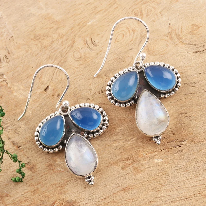 Unique Jewelry For Less – Shop The Sale Now Droplet Trios Teardrop Chalcedony and Rainbow Moonstone Dangle Earrings Unique Jewelry For Less – Shop The Sale Now Droplet Trios Teardrop Chalcedony and Rainbow Moonstone Dangle Earrings