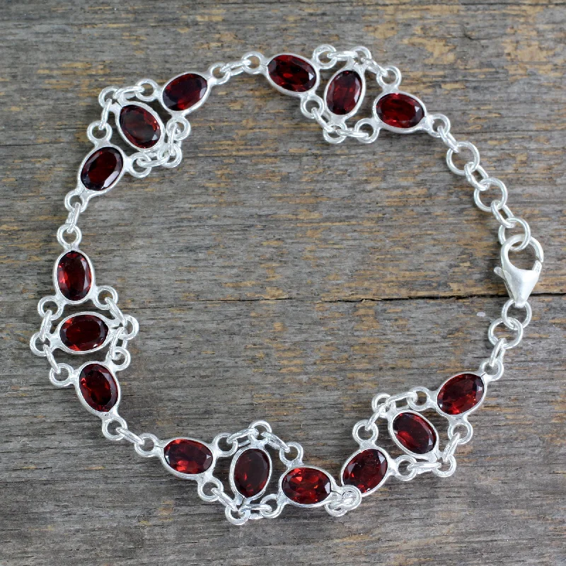 Limited-Stock Jewelry Sale – Once It's Gone, It's Gone Ecstasy Garnet Link Bracelet