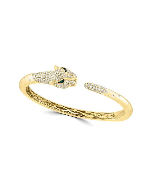 Affordable Elegance – Special Jewelry Sale Now Live Effy Fine Jewelry 14K 1.98 ct. tw. Diamond & Emerald Bangle Bracelet