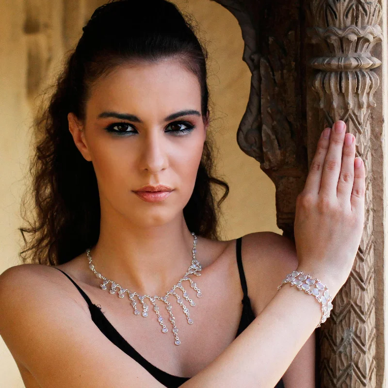 Exclusive Jewelry Sale – Shine For Less Enchanted Mystery Moonstone Link Bracelet