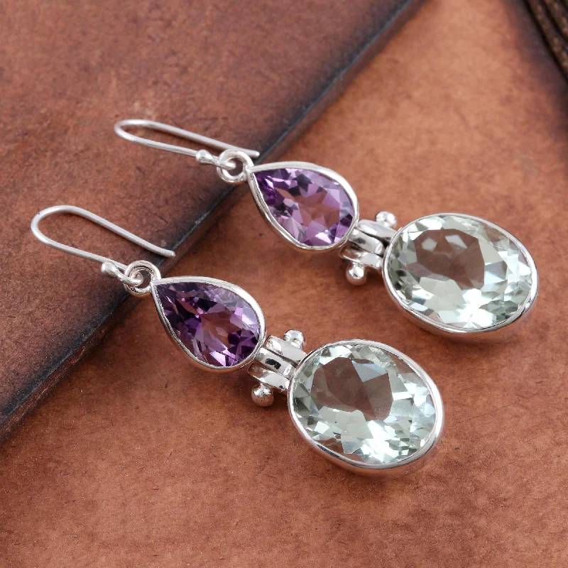 Special Sale On Handcrafted Jewelry – Shop Today Fashion Fusion Purple Amethyst and Green Prasiolite Dangle Earrings Special Sale On Handcrafted Jewelry – Shop Today Fashion Fusion Purple Amethyst and Green Prasiolite Dangle Earrings