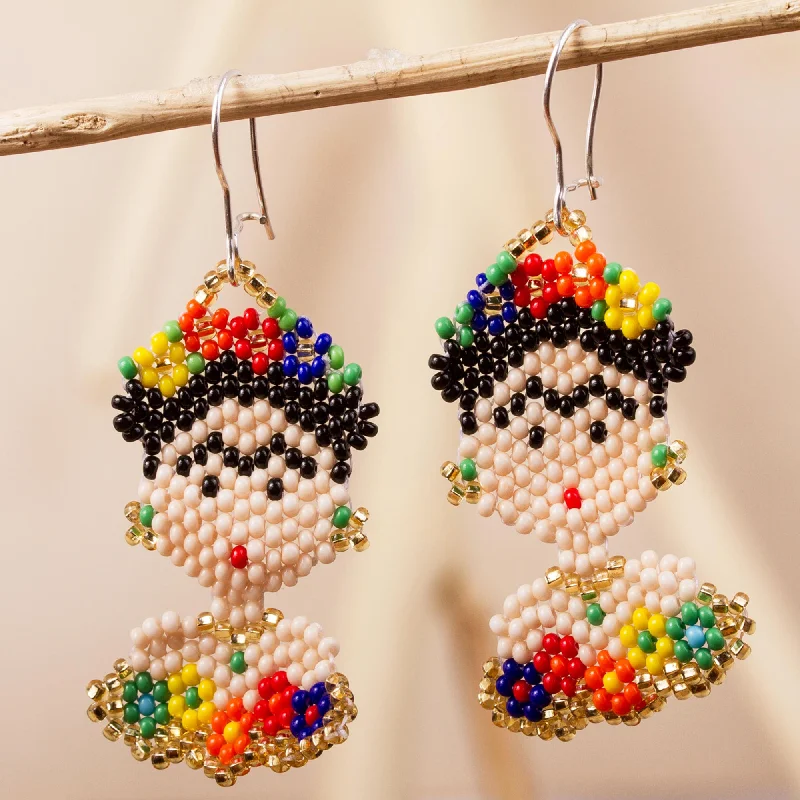 Best Jewelry Sale – Shop Exclusive Designs Now Frida Beads Frida Kahlo Glass Beaded Dangle Earrings from Mexico Best Jewelry Sale – Shop Exclusive Designs Now Frida Beads Frida Kahlo Glass Beaded Dangle Earrings from Mexico