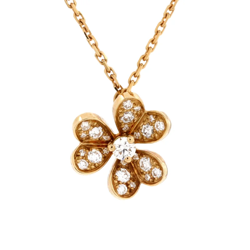 Sparkle More For Less – Jewelry Sale Happening Now Frivole Pendant Necklace 18K Yellow Gold with Pave Diamonds Mini