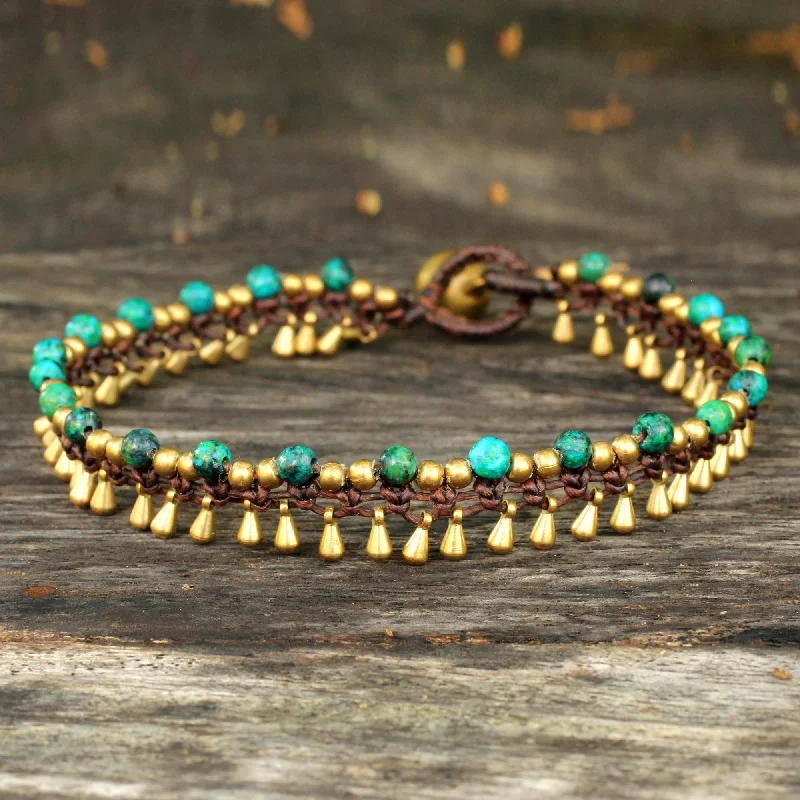 Last Chance To Grab Your Favorite Jewelry At A Discount Green Dancer Serpentine Beaded Anklet