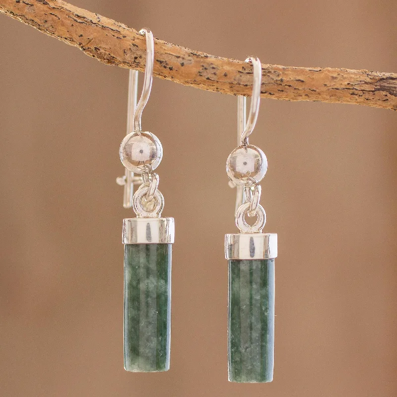 Exclusive Jewelry Offers – Shine For Less Green Mayan Pillars Green Jade Cylindrical Dangle Earrings from Guatemala Exclusive Jewelry Offers – Shine For Less Green Mayan Pillars Green Jade Cylindrical Dangle Earrings from Guatemala