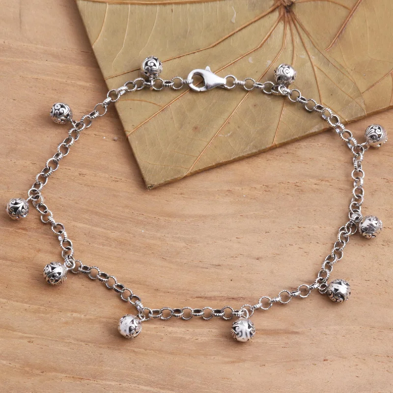 Unmissable Jewelry Sale – Shop Before It's Too Late Java Grace Artisan Crafted Sterling Silver Charm Anklet