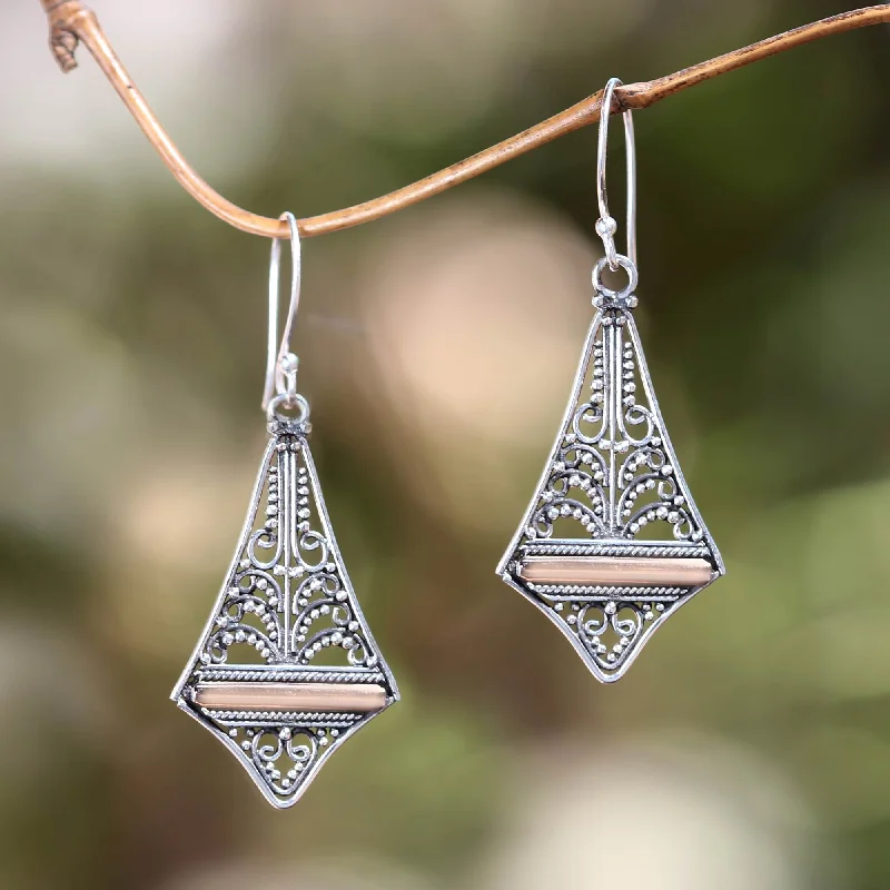 Discover Unique Jewelry With Special Limited-Time Offers Kuta Kite Balinese Gold Accented Sterling Silver Dangle Earrings Discover Unique Jewelry With Special Limited-Time Offers Kuta Kite Balinese Gold Accented Sterling Silver Dangle Earrings