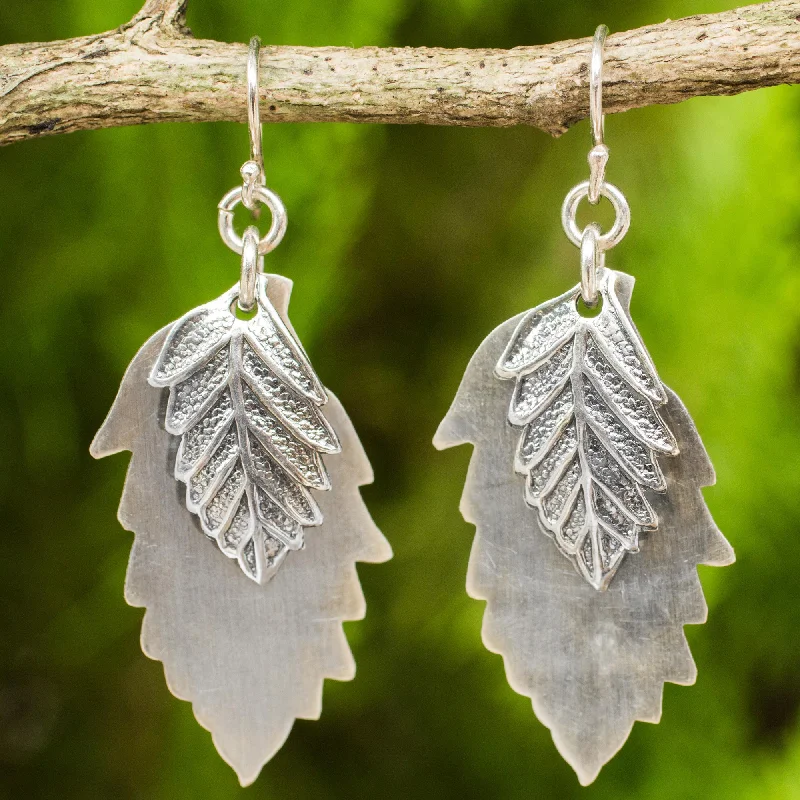 Personalized Jewelry Sale – Unique Gifts At Low Prices Leaf Shadows Double 925 Sterling Silver Leaves Artisan Crafted Earrings Personalized Jewelry Sale – Unique Gifts At Low Prices Leaf Shadows Double 925 Sterling Silver Leaves Artisan Crafted Earrings