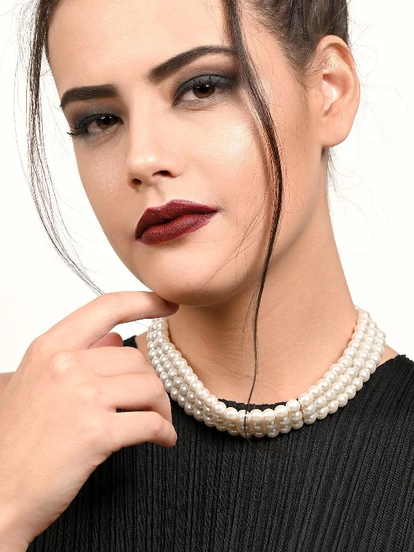 Exclusive Gemstone Jewelry At Special Prices Odette Women Lovely Pearl Choker Neckpiece Exclusive Gemstone Jewelry At Special Prices Odette Women Lovely Pearl Choker Neckpiece