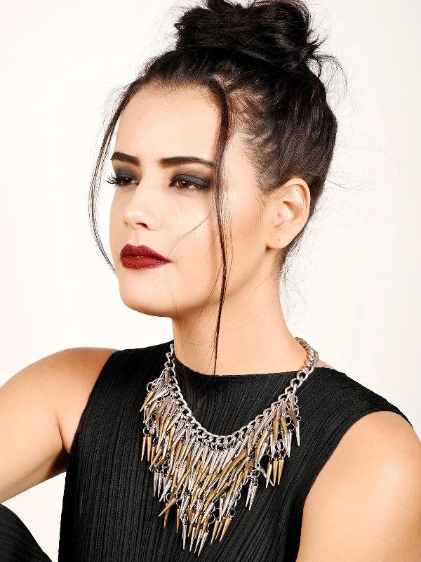 Exclusive Jewelry Offers – Sparkle For Less Odette Women Massive Silver & Copper Cone Dropping Necklace Exclusive Jewelry Offers – Sparkle For Less Odette Women Massive Silver & Copper Cone Dropping Necklace