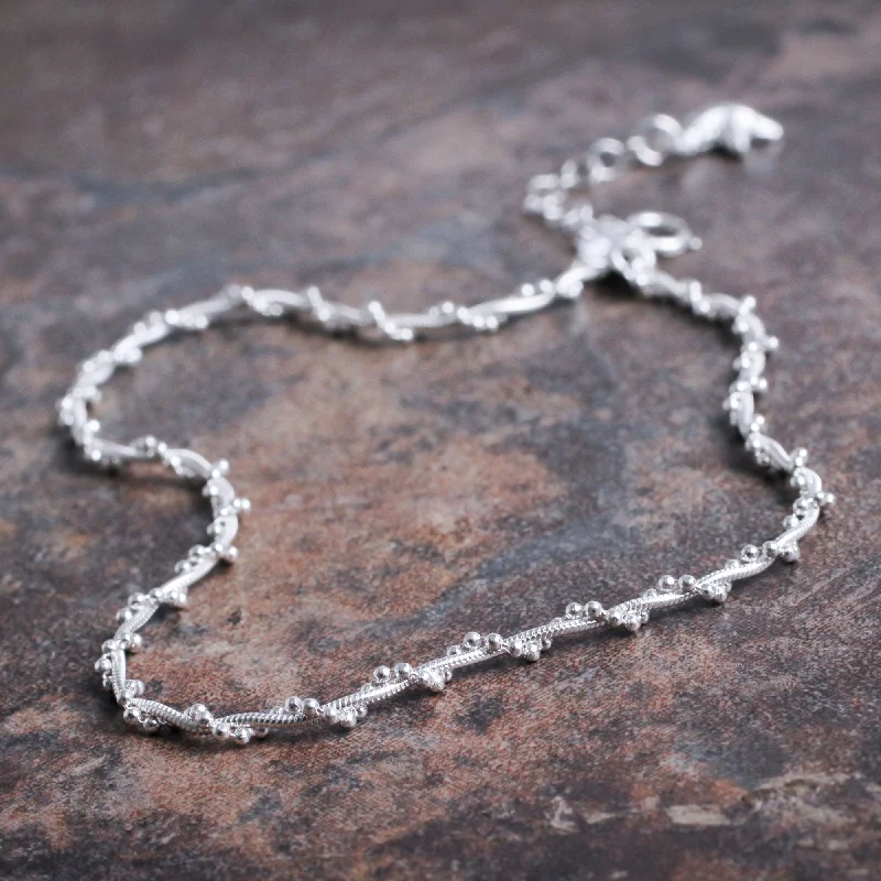 Save On Luxury Jewelry Pieces – Limited-Time Offers Moonlit Starfish Fair Trade Sterling Silver Hand Crafted Anklet from Peru