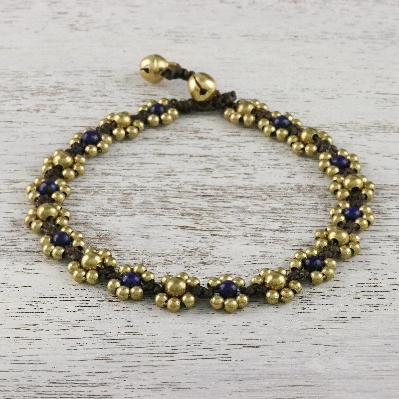 Jewelry Sale Alert – Shop Timeless Elegance Today Musical Dream Lapis Lazuli Adjustable Beaded Anklet from Thailand