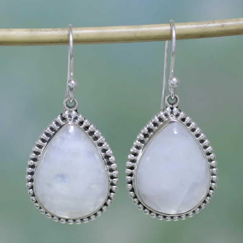 Shop Jewelry That Shines Without The High Price Mystical Charm Rainbow Moonstone and Sterling Silver Earrings from India Shop Jewelry That Shines Without The High Price Mystical Charm Rainbow Moonstone and Sterling Silver Earrings from India