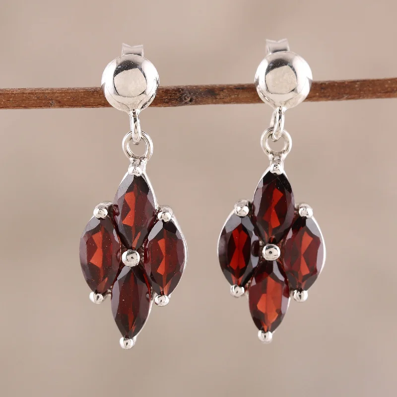 Unmissable Jewelry Clearance – Final Reductions Natural Charm 3-Carat Rhodium Plated Garnet Dangle Earrings from India Unmissable Jewelry Clearance – Final Reductions Natural Charm 3-Carat Rhodium Plated Garnet Dangle Earrings from India
