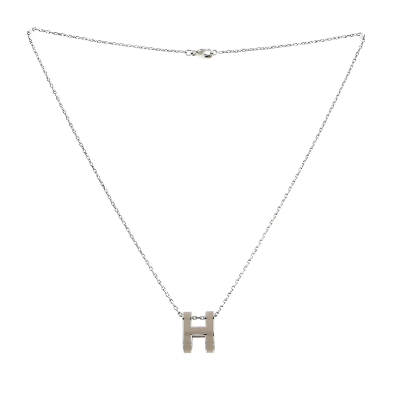 Elegant Jewelry Styles At Budget-Friendly Prices Pop H Pendant Chain Necklace Metal and Enamel