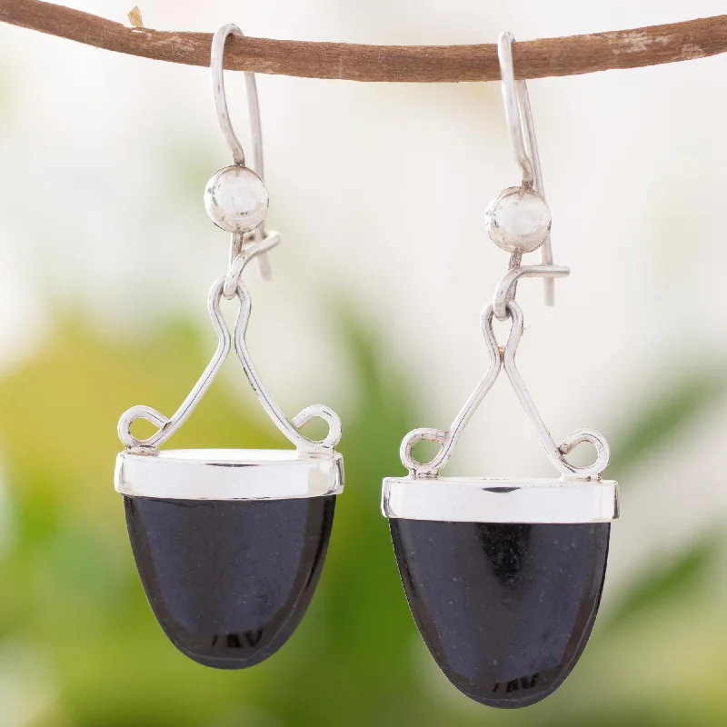 Fashion-Forward Jewelry At Incredible Prices Power of Life Artisan Crafted Black Jade and Sterling Silver Earrings Fashion-Forward Jewelry At Incredible Prices Power of Life Artisan Crafted Black Jade and Sterling Silver Earrings