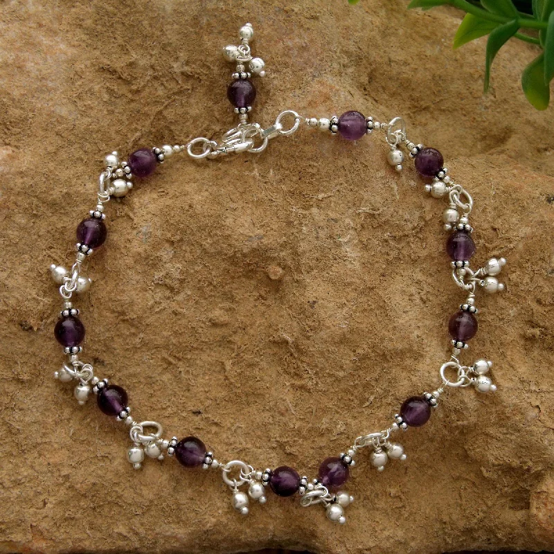 Don't Miss Our Biggest Jewelry Sale Of The Season Purple Splendor Silver Amethyst Anklet