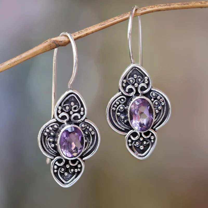 Your Perfect Accessory Now At The Best Price Purple Water Hyacinth Balinese Amethyst and Sterling Silver Dangle Earrings Your Perfect Accessory Now At The Best Price Purple Water Hyacinth Balinese Amethyst and Sterling Silver Dangle Earrings