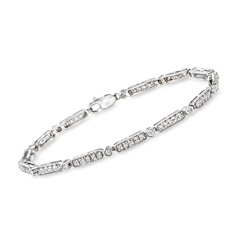High-End Jewelry, Now More Affordable Than Ever Ross-Simons Diamond Tennis Bracelet in Sterling Silver