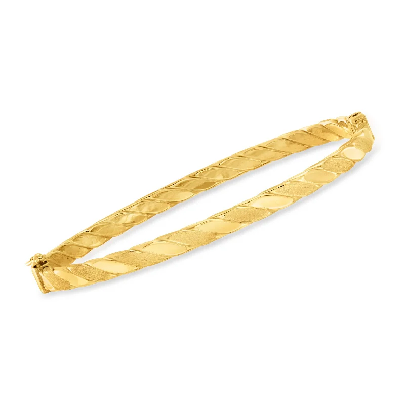 Luxury Jewelry Without The Luxury Price Tag Ross-Simons Italian 14kt Yellow Gold Twisted Bangle Bracelet