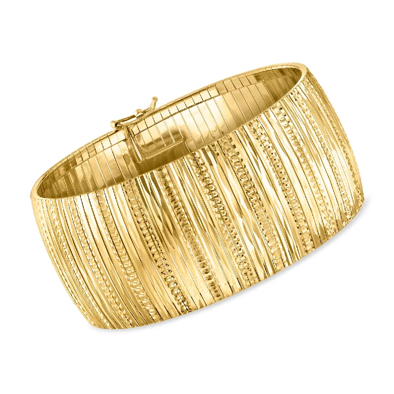 Timeless Elegance At Unbelievable Discounts Ross-Simons Italian 30mm 18kt Gold Over Sterling Omega Bracelet