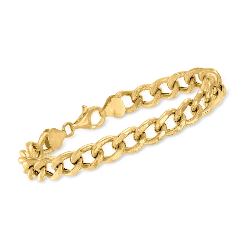The Biggest Jewelry Sale Of The Year Is Here Ross-Simons Italian 7.5mm 18kt Gold Over Sterling Curb-Link Bracelet