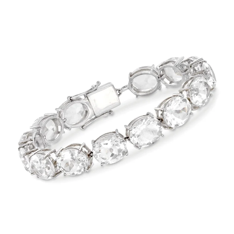 Exclusive Jewelry Markdowns – Limited-Time Offer Ross-Simons Rock Crystal Bracelet in Sterling Silver