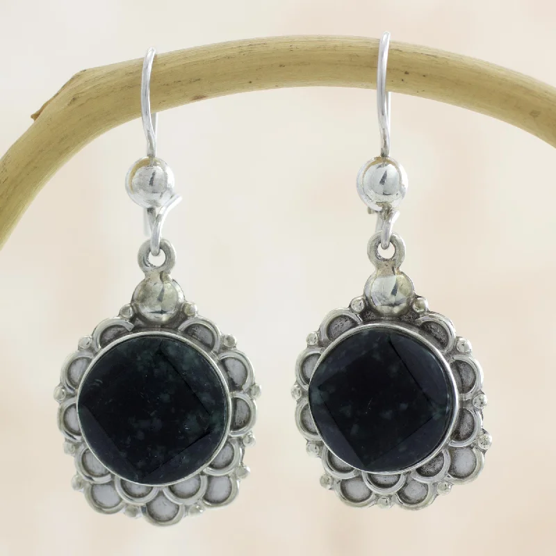Shop Fine Jewelry With Exclusive Savings Shadow Blossom Silver and Dark Green Jade Floral Earrings Shop Fine Jewelry With Exclusive Savings Shadow Blossom Silver and Dark Green Jade Floral Earrings