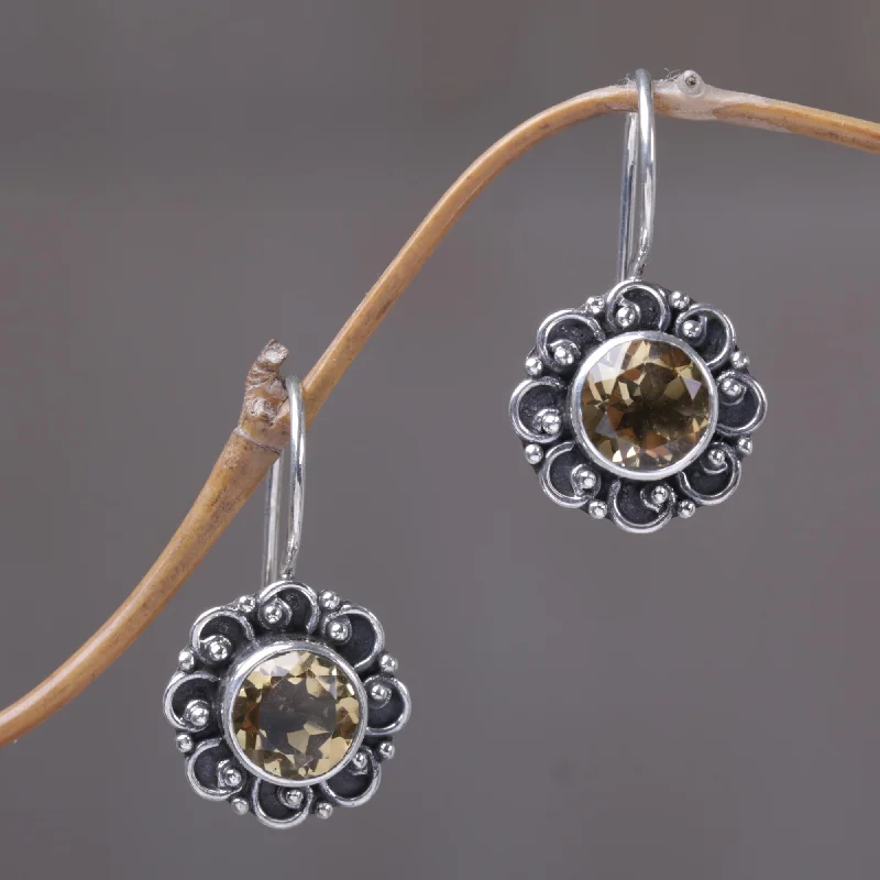 Affordable Luxury Jewelry – Style At A Great Price Singaraja Sunflower Sterling Silver and Citrine Sunflower Drop Earrings Affordable Luxury Jewelry – Style At A Great Price Singaraja Sunflower Sterling Silver and Citrine Sunflower Drop Earrings