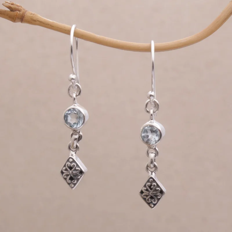 The Biggest Jewelry Sale Of The Year Is Here Sky Serenade Blue Topaz and Sterling Silver Dangle Earrings from Bali The Biggest Jewelry Sale Of The Year Is Here Sky Serenade Blue Topaz and Sterling Silver Dangle Earrings from Bali