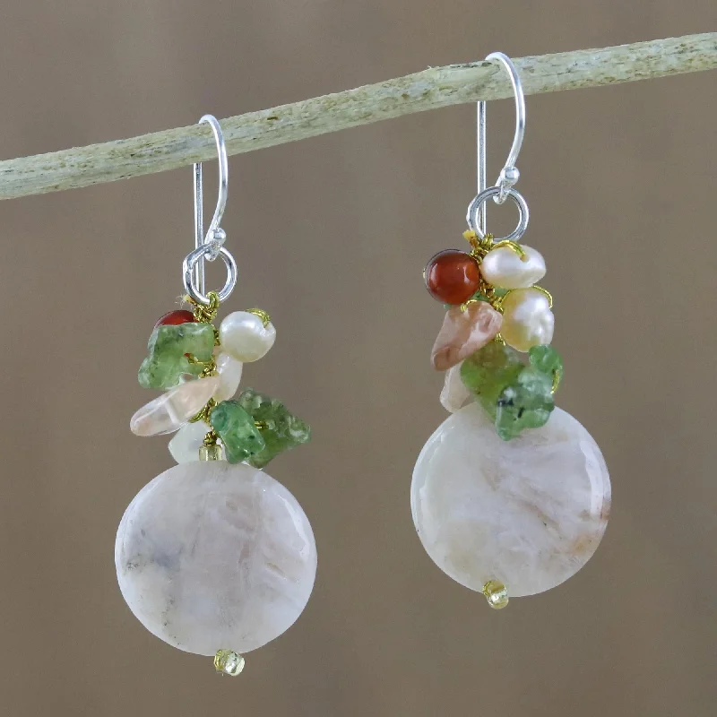 Timeless Elegance At Unbelievable Discounts Thai Joy Multi-Gemstone Beaded Cluster Earrings from Thailand Timeless Elegance At Unbelievable Discounts Thai Joy Multi-Gemstone Beaded Cluster Earrings from Thailand