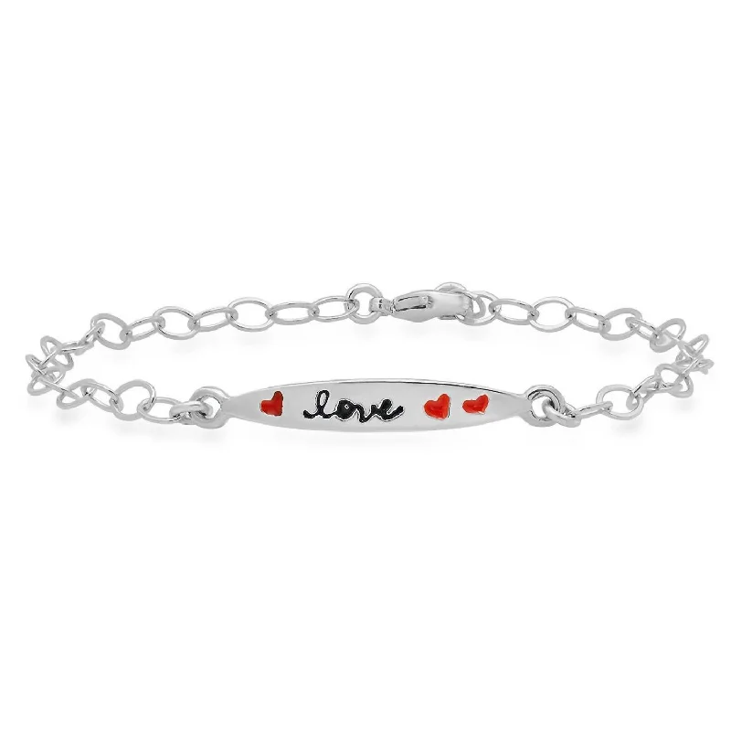 Jewelry Clearance – Final Chance To Save Big Women's Colorful Words Enamel Bracelets - Love In Sterling