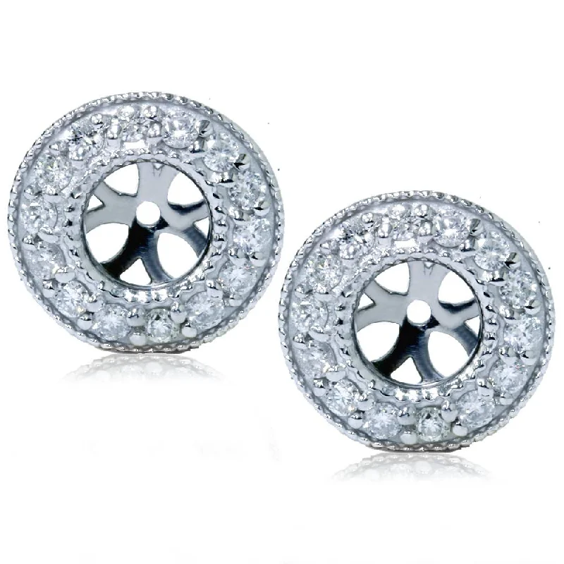 Buy More, Save More On Stunning Jewelry Pieces 1/2ct Halo Diamond Earring Jackets 14K White Gold (2-5mm) Buy More, Save More On Stunning Jewelry Pieces 1/2ct Halo Diamond Earring Jackets 14K White Gold (2-5mm)