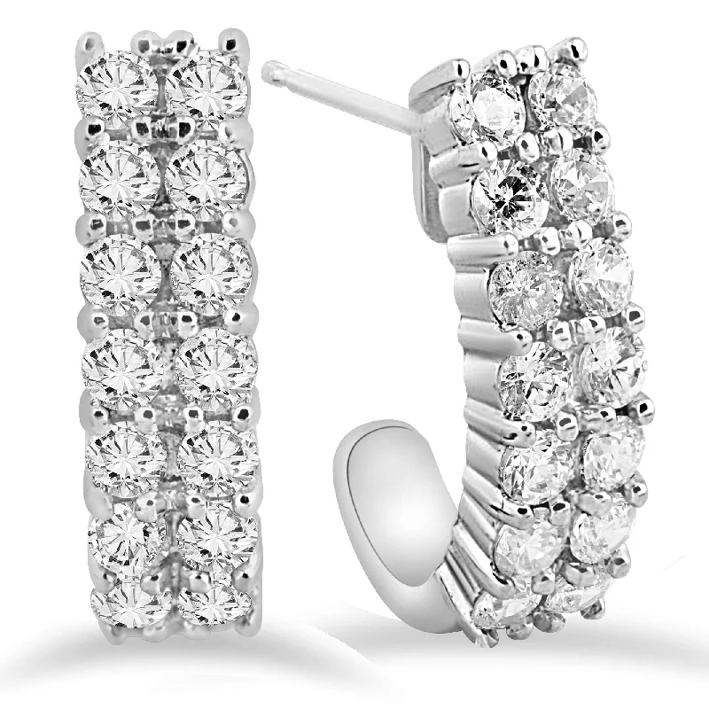 Limited-Time Jewelry Sale – Elegant Styles At Less 1 3/8 CT Natural Diamond Hoops White Gold 3/4" Tall Limited-Time Jewelry Sale – Elegant Styles At Less 1 3/8 CT Natural Diamond Hoops White Gold 3/4" Tall