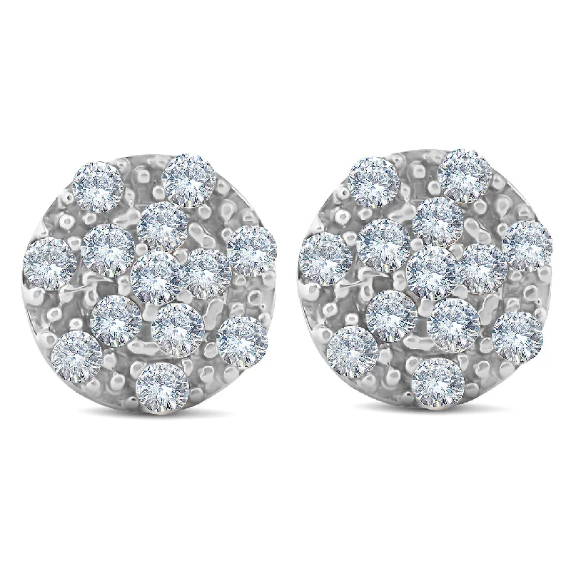 Luxury Jewelry Sale – Elegant Styles At Unbeatable Prices 1/3ct Halo Diamond Cluster Studs 10k White Gold 8.5mm Luxury Jewelry Sale – Elegant Styles At Unbeatable Prices 1/3ct Halo Diamond Cluster Studs 10k White Gold 8.5mm
