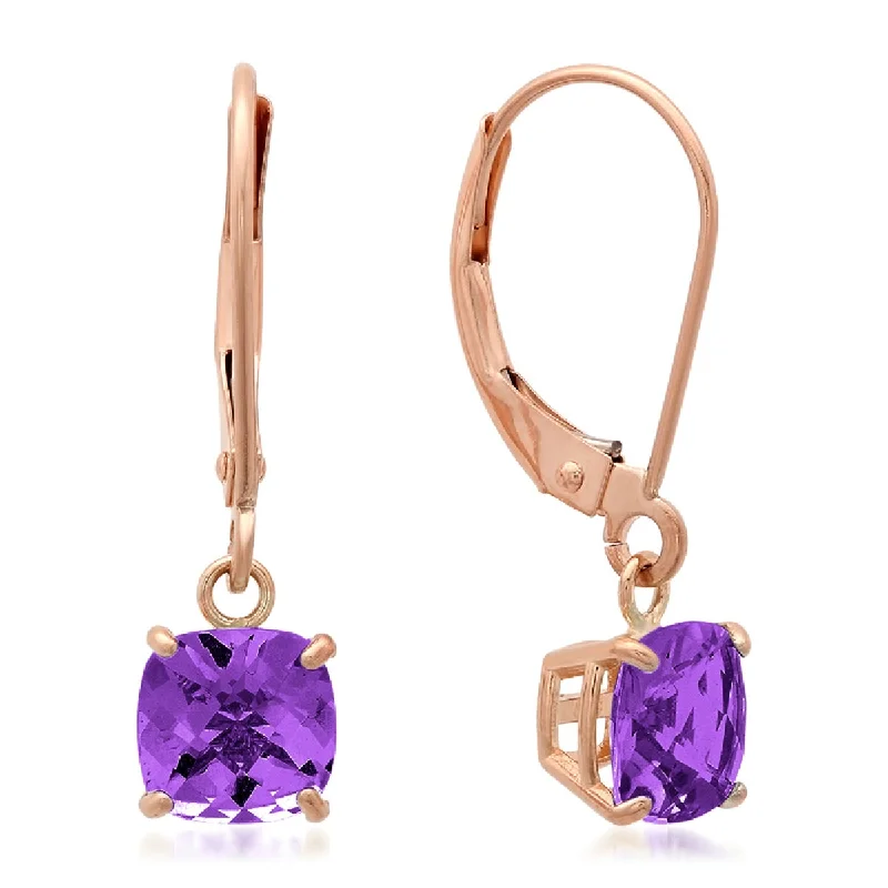 Once-A-Year Jewelry Deals – Shop Before They’Re Gone 10K Rose Gold 6MM Cushon Checkerboard Cut Dangle Leverback Earrings Once-A-Year Jewelry Deals – Shop Before They’Re Gone 10K Rose Gold 6MM Cushon Checkerboard Cut Dangle Leverback Earrings
